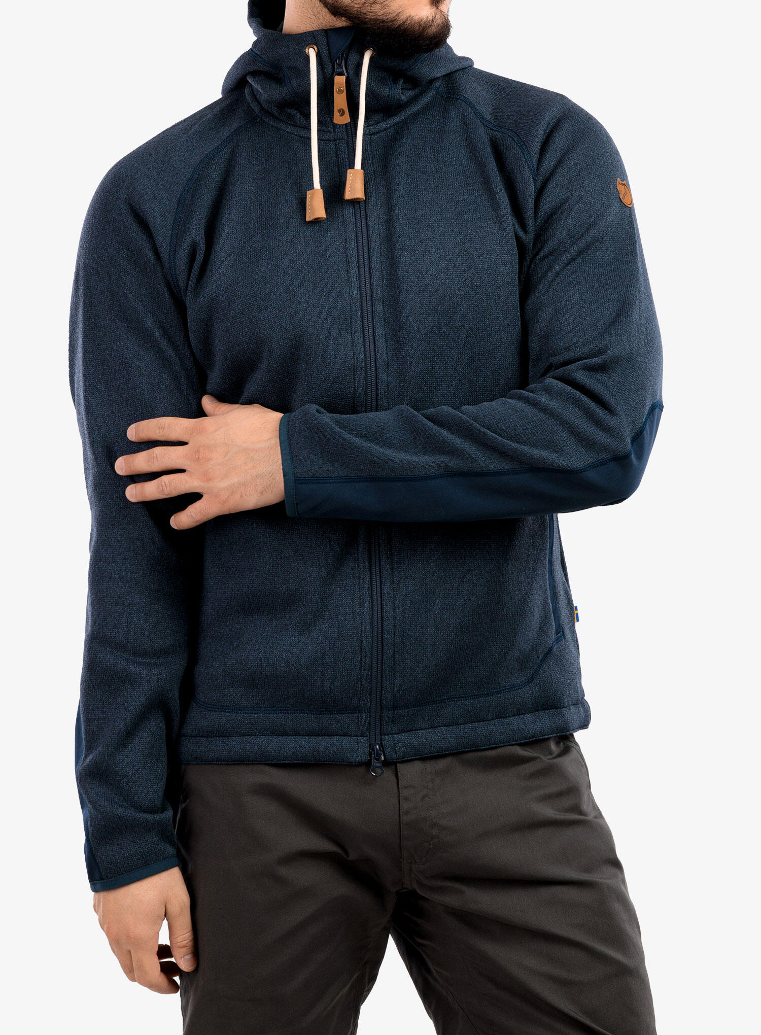 Fjällräven Övik Veste Polaire à Capuche M560 - Bleu Marine 5/7