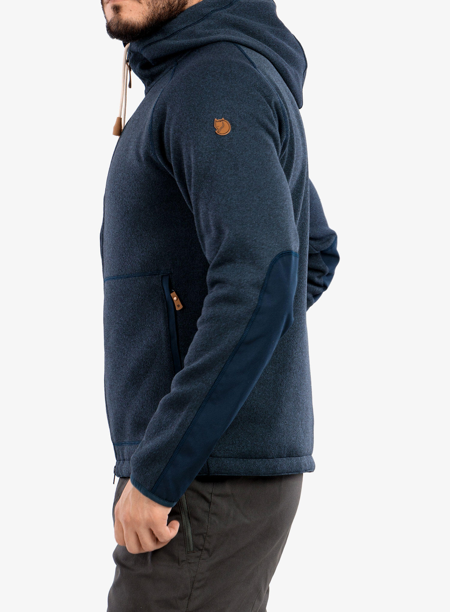 Fjällräven Övik Veste Polaire à Capuche M560 - Bleu Marine 6/7