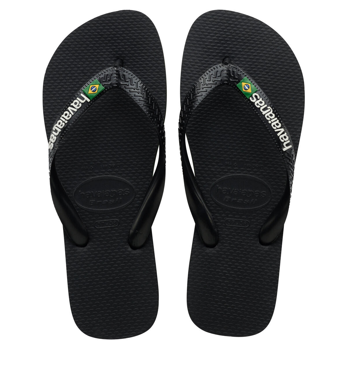 Claquettes Havaianas Modèle Brasil Logo Couleur Noir 6/7