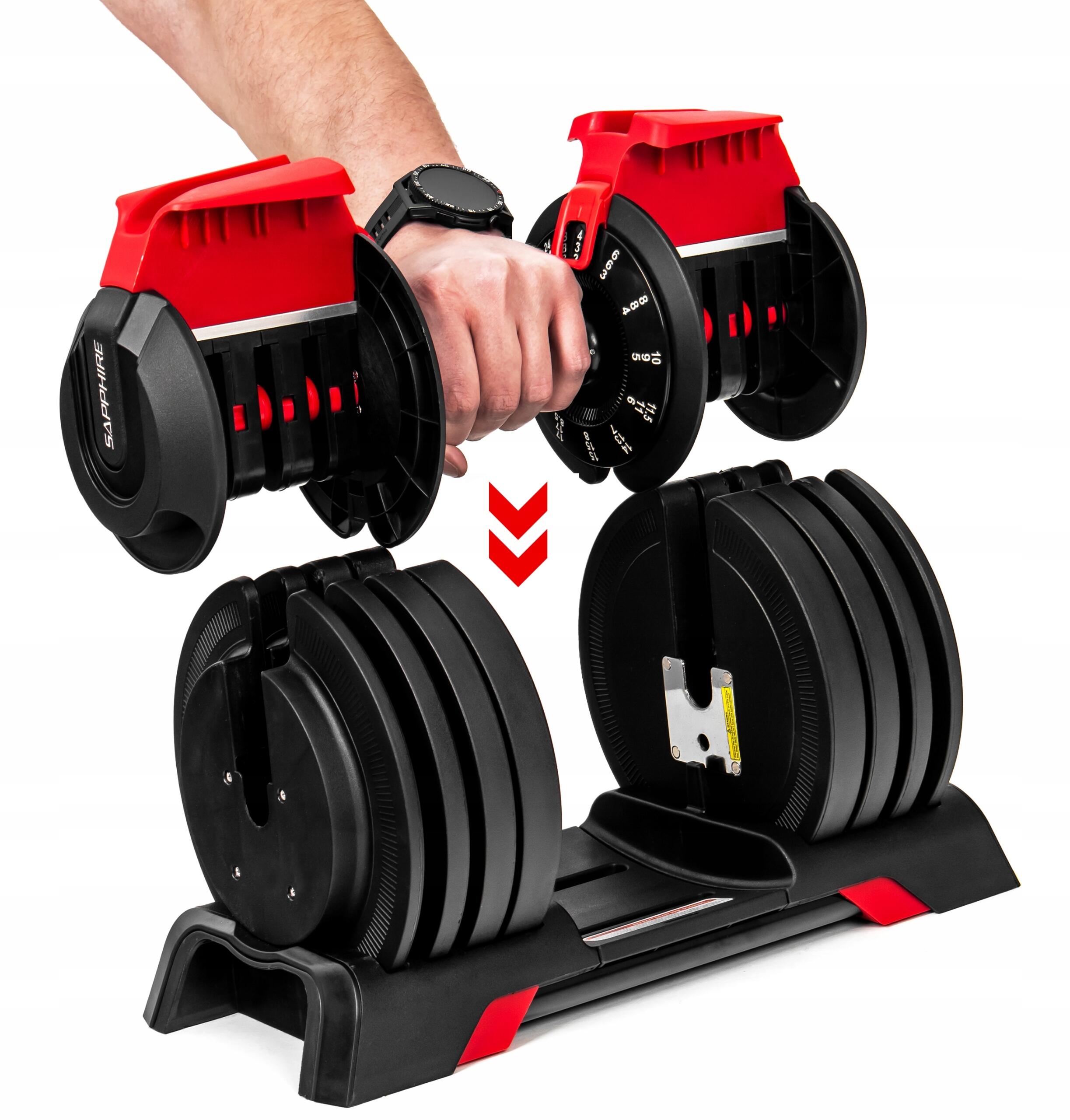 Hantla regulowana 2w1 kettlebell Sapphire SG-3011 2-24 kg 2/7