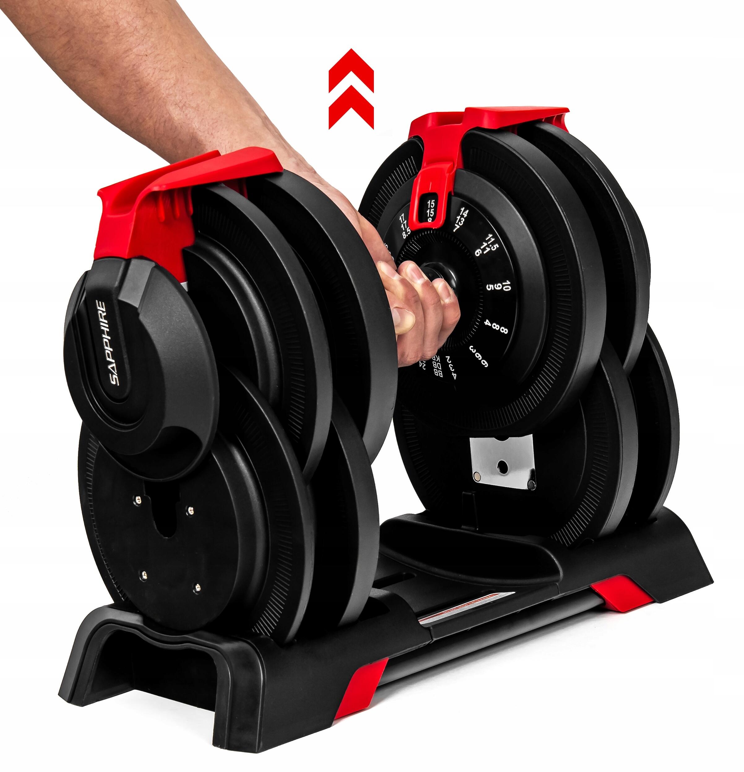 Hantla regulowana 2w1 kettlebell Sapphire SG-3011 2-24 kg 3/7