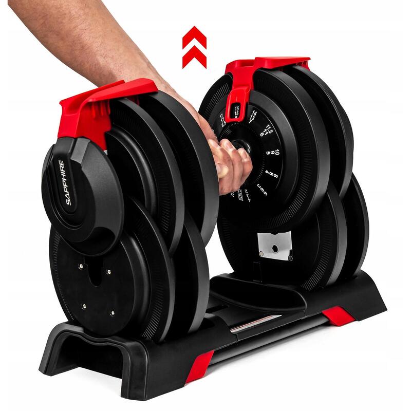 Hantla regulowana 2w1 kettlebell Sapphire SG-3011 2-24 kg