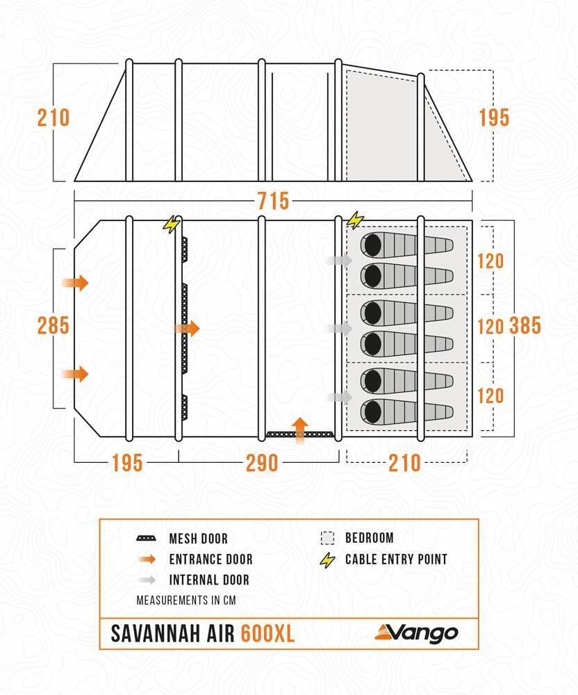 Namiot kempingowy rodziny 6 osobowy Vango Savannah 600XL 7/7