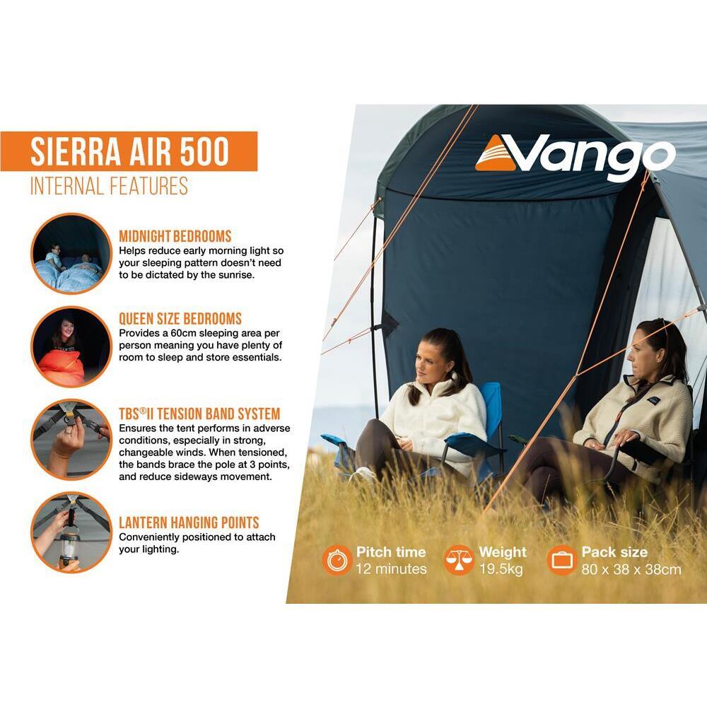 Namiot kempingowy rodziny 5 osobowy Vango Sierra Air 500 3/7
