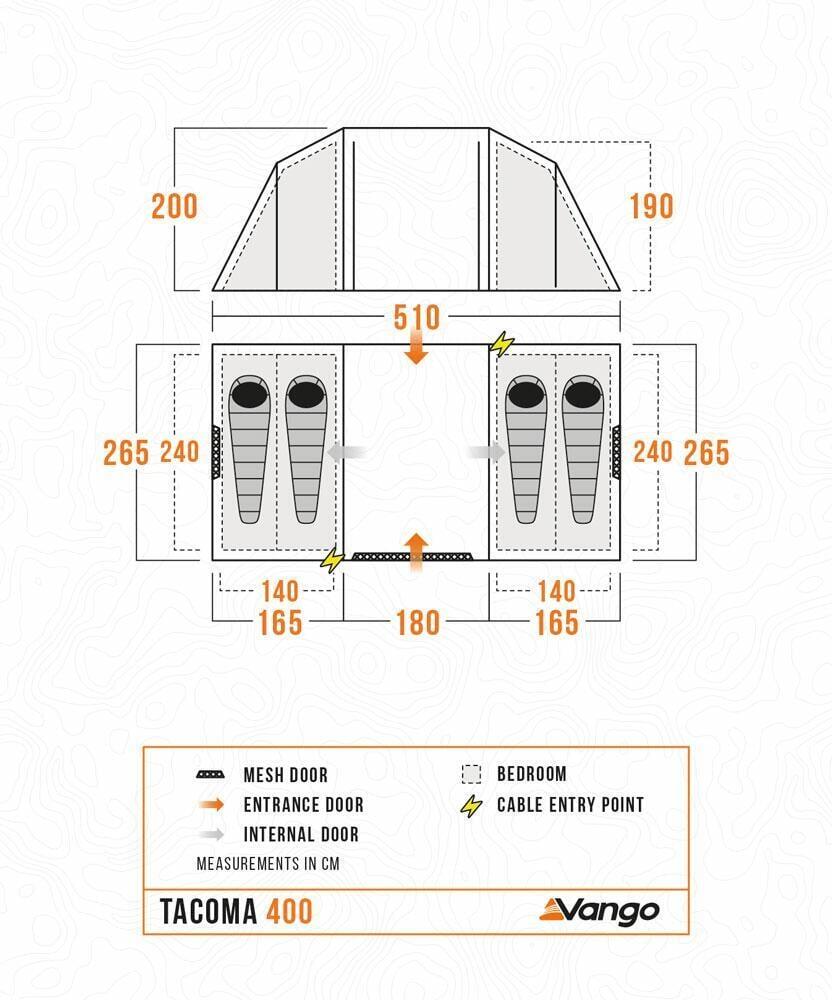 Vango Tacoma 400 Poled Tent Package 7/7