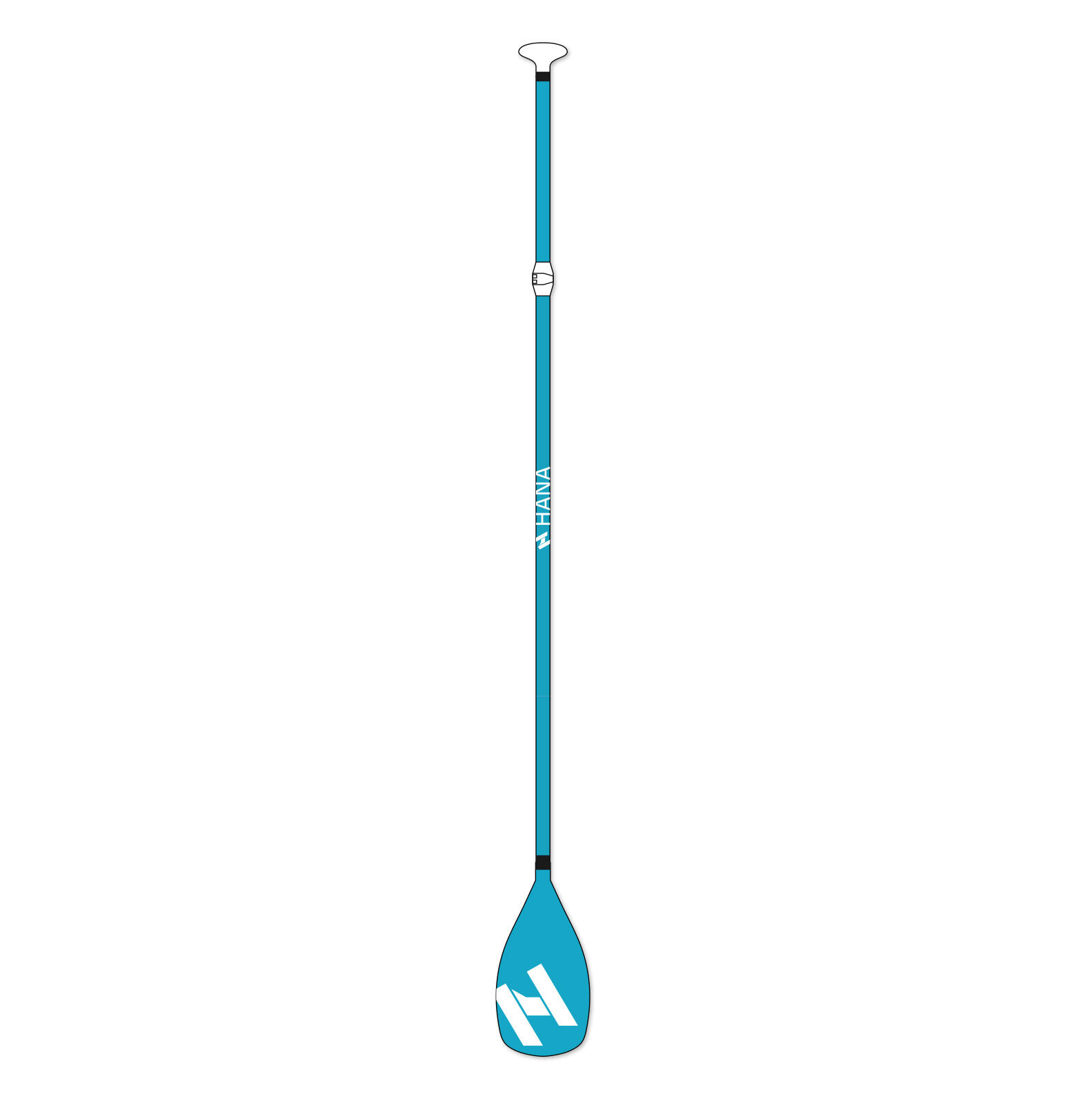 Pagaie réglable sup -Bleue - 3 parties 2/6