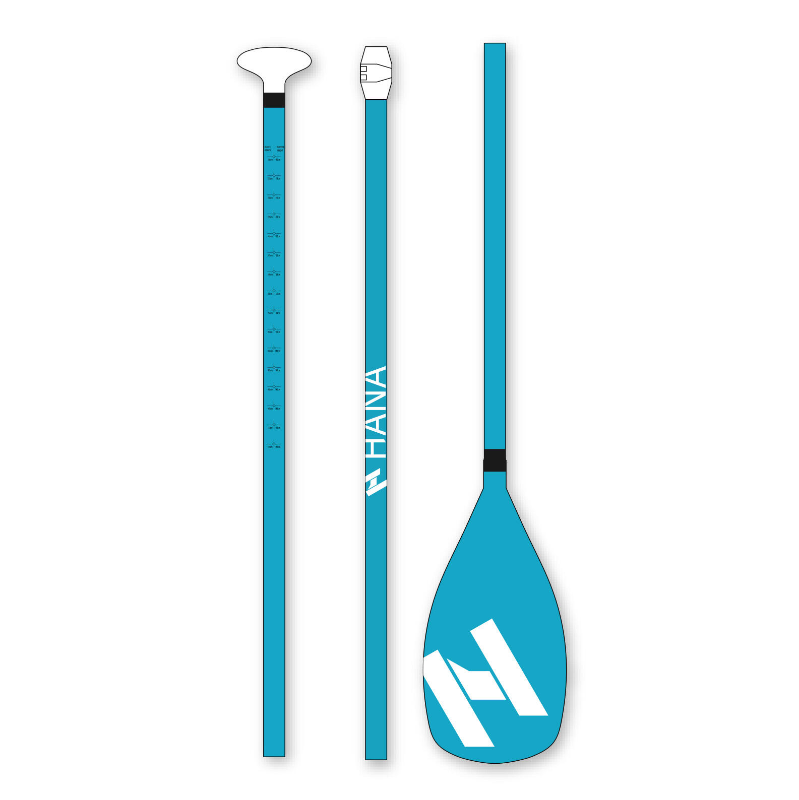 Pagaie réglable sup -Bleue - 3 parties 3/6