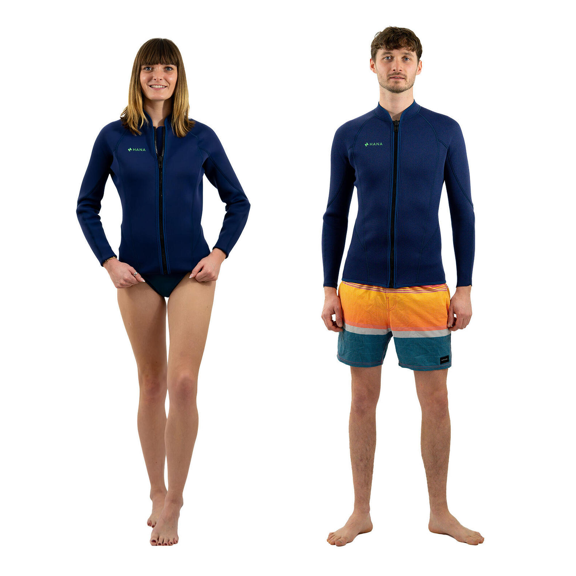 Hana Outdoors - Veste Unisexe - Néoprène 2-2mm - Top Néoprène - Bleu|noir - 40 M - Decathlon