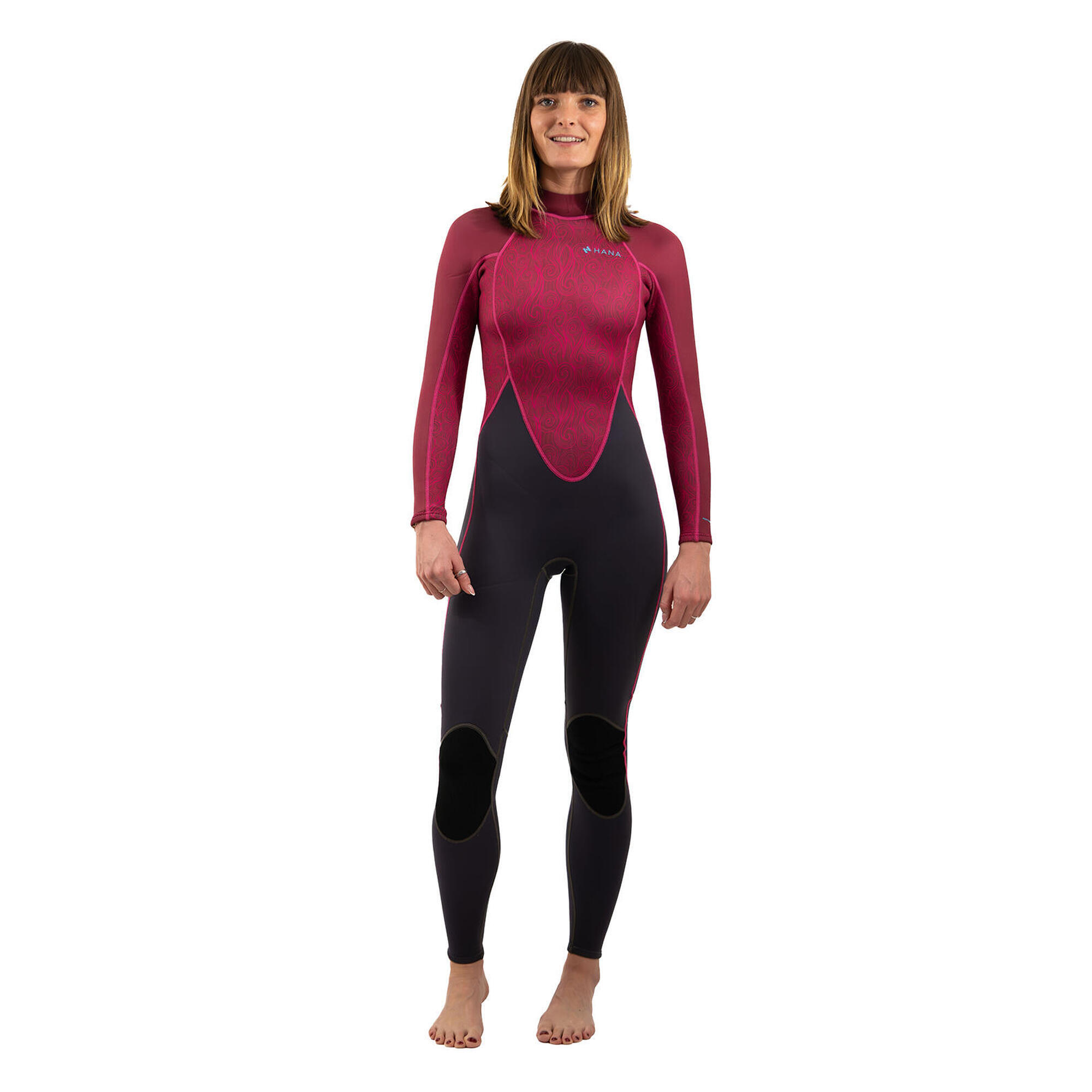 Hana Outdoors - Combinaison Néoprène Intégrale - Femme 3-2mm - Combinaison De Surf - Gris|marron|rose - 40 M - Decathlon