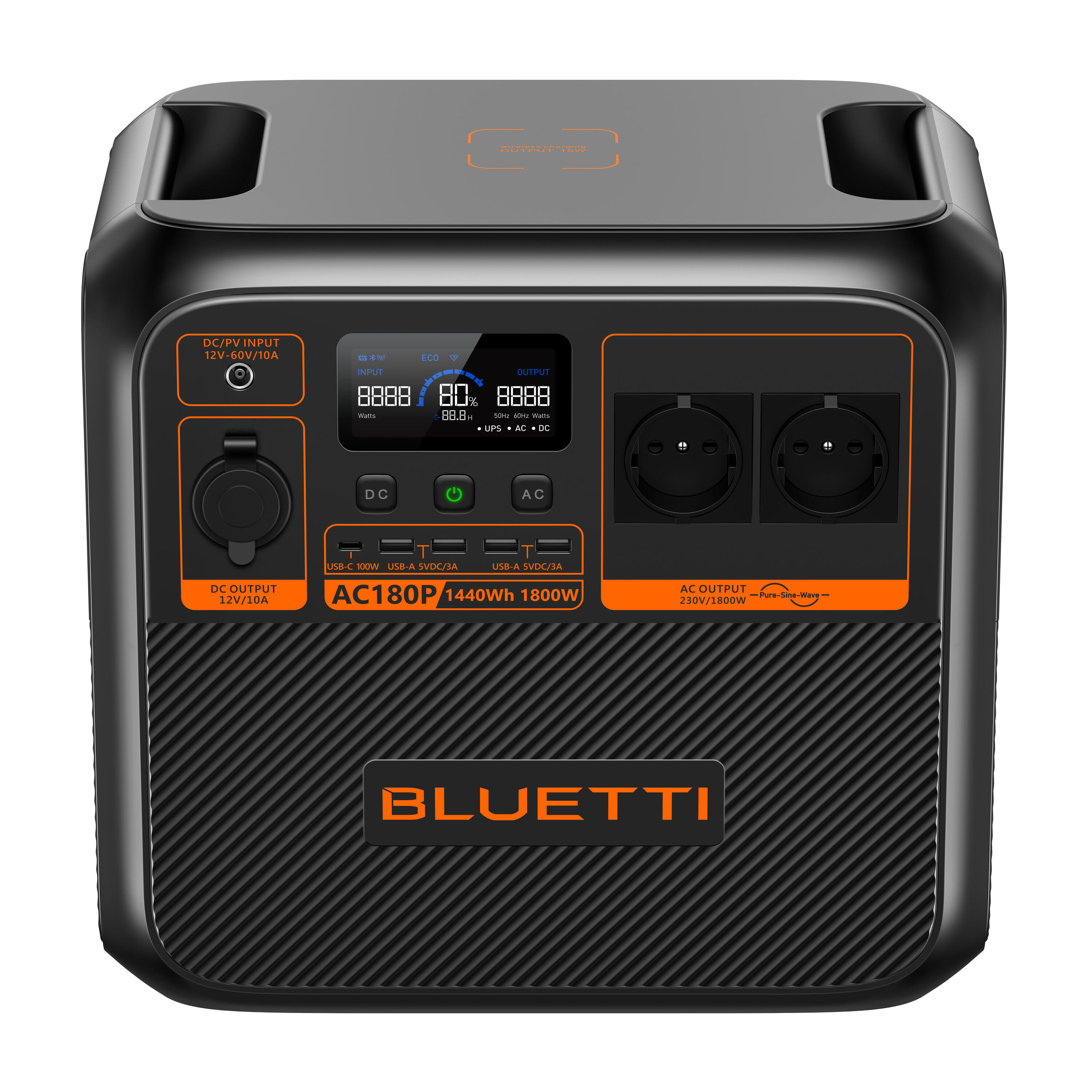 Kit Nabíjecí stanice Powerbanky BLUETTI AC180P s solárním panelem 130 W 5/7