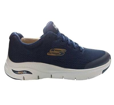 Zapatillas Deportivas Caminar Hombre Skechers 232040_NVY Azul Marino Cordones