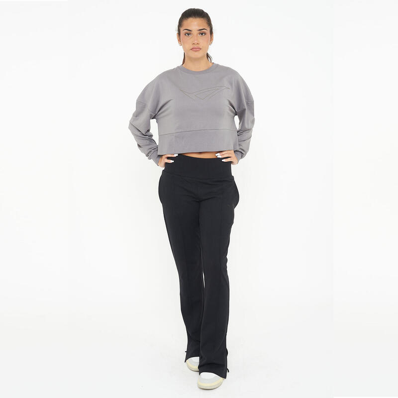 Femei Sport Hanorac Copt F ESSENCE Gri Închis