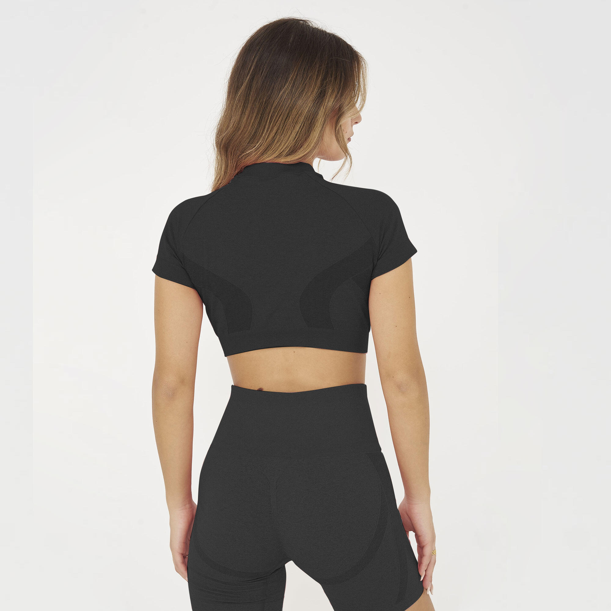 Crop top d'entraînement LEXY manches courtes 2/6