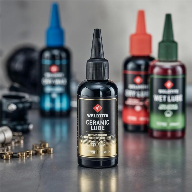 Huile de chaîne en céramique Weldtite - 100ml faible friction