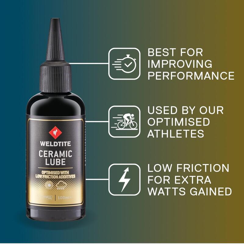 Huile de chaîne en céramique Weldtite - 100ml faible friction