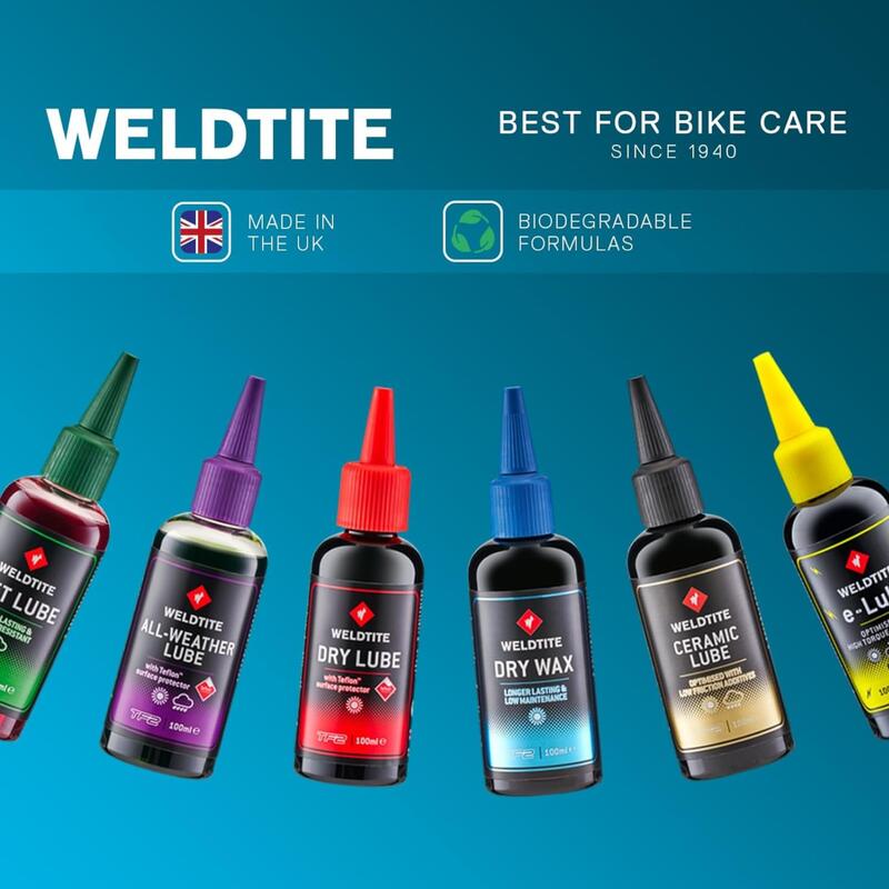 Huile de chaîne en céramique Weldtite - 100ml faible friction