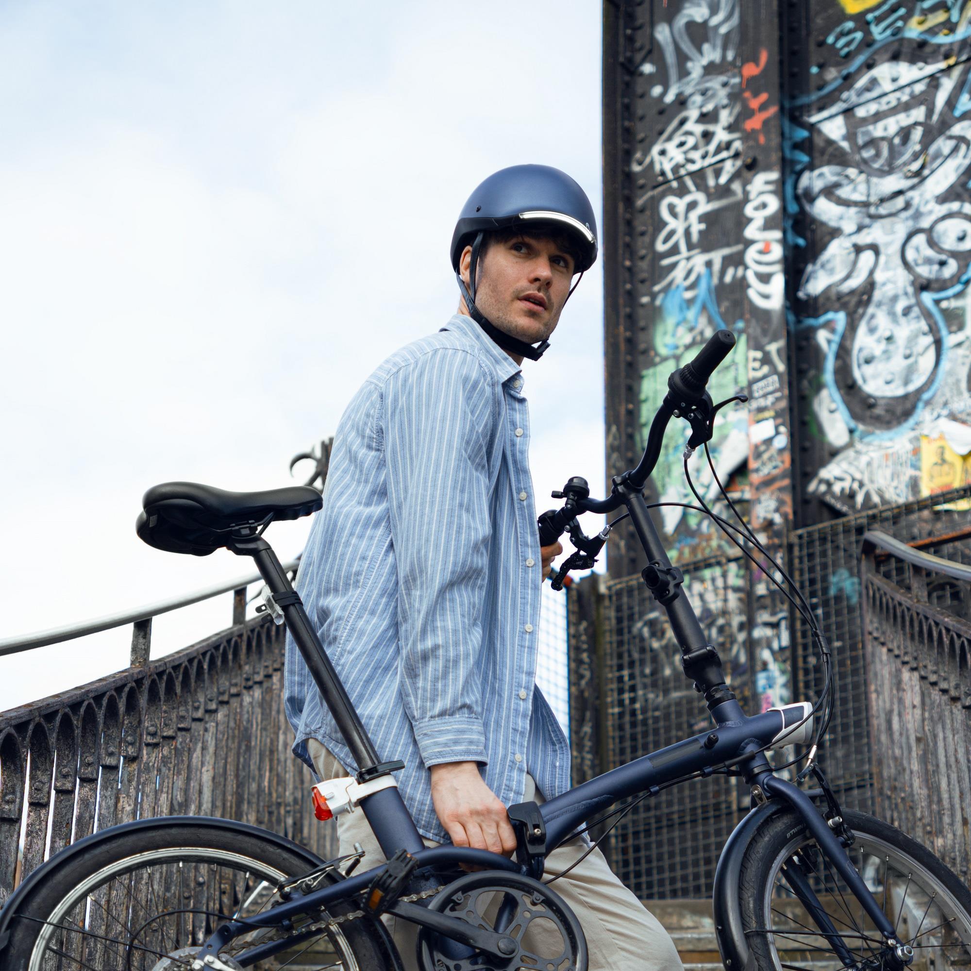 Casque LIFE avec éclairage Puissant Avant/Arrière et Clignotants - Taille unique 5/8
