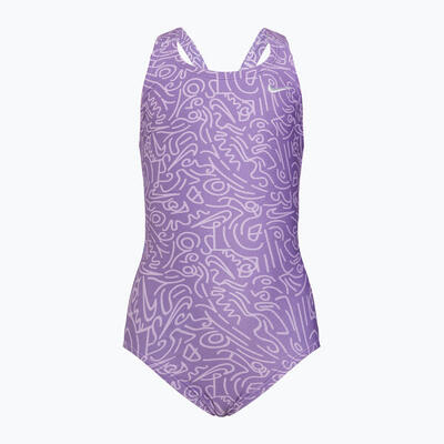 Nike hydrastrong multi print fastback zwempak uit één stuk voor kinderen