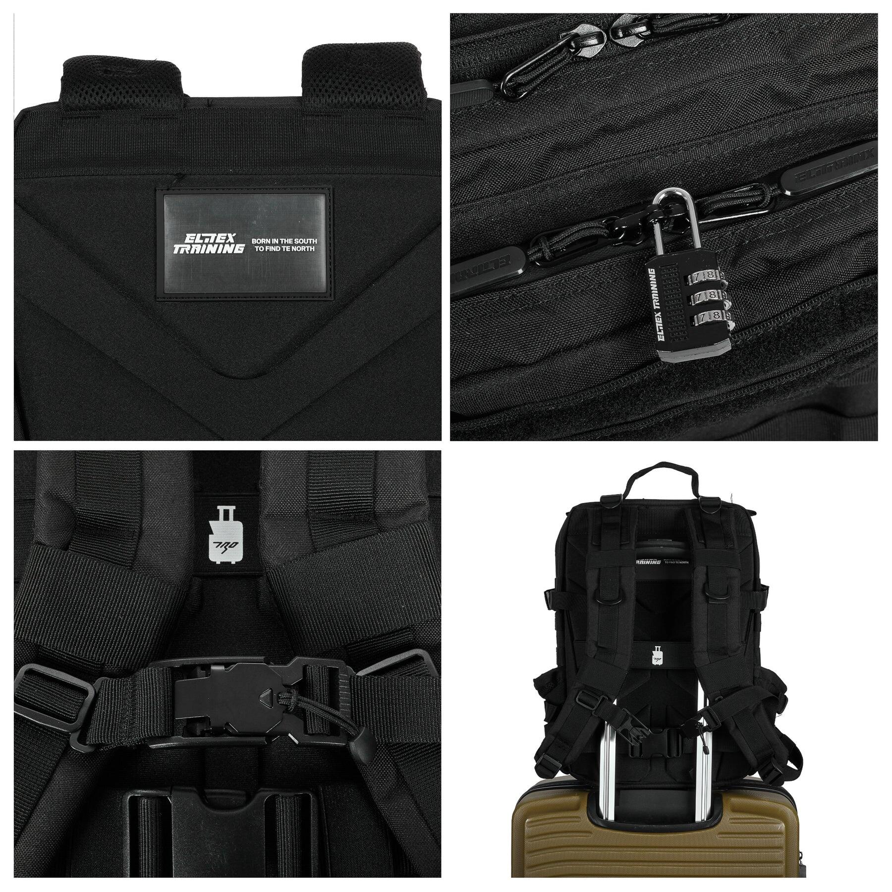 Рюкзак спортивный и дорожный Elitex Training ELITRAINX V1 25 л, 25 l, Чёрный / 25 l, Жёлтый лимонный флуоресцентный / 25 l, Коричневый / 25 l, Чёрный (4) / 25 l, Чёрный (5) / 25 l, Бирюзовый / 25 l, Розовый / 25 l, Orzechowy brąz / 25 l, Żółta ochra / 25 l, Alpejska zieleń / 25 l, Белый / 25 l, Пастельная фуксия / 25 l, Płatkowy beż / 25 l, Синий / 25 l, Кремовый / 25 l, Зелёный — фото 2