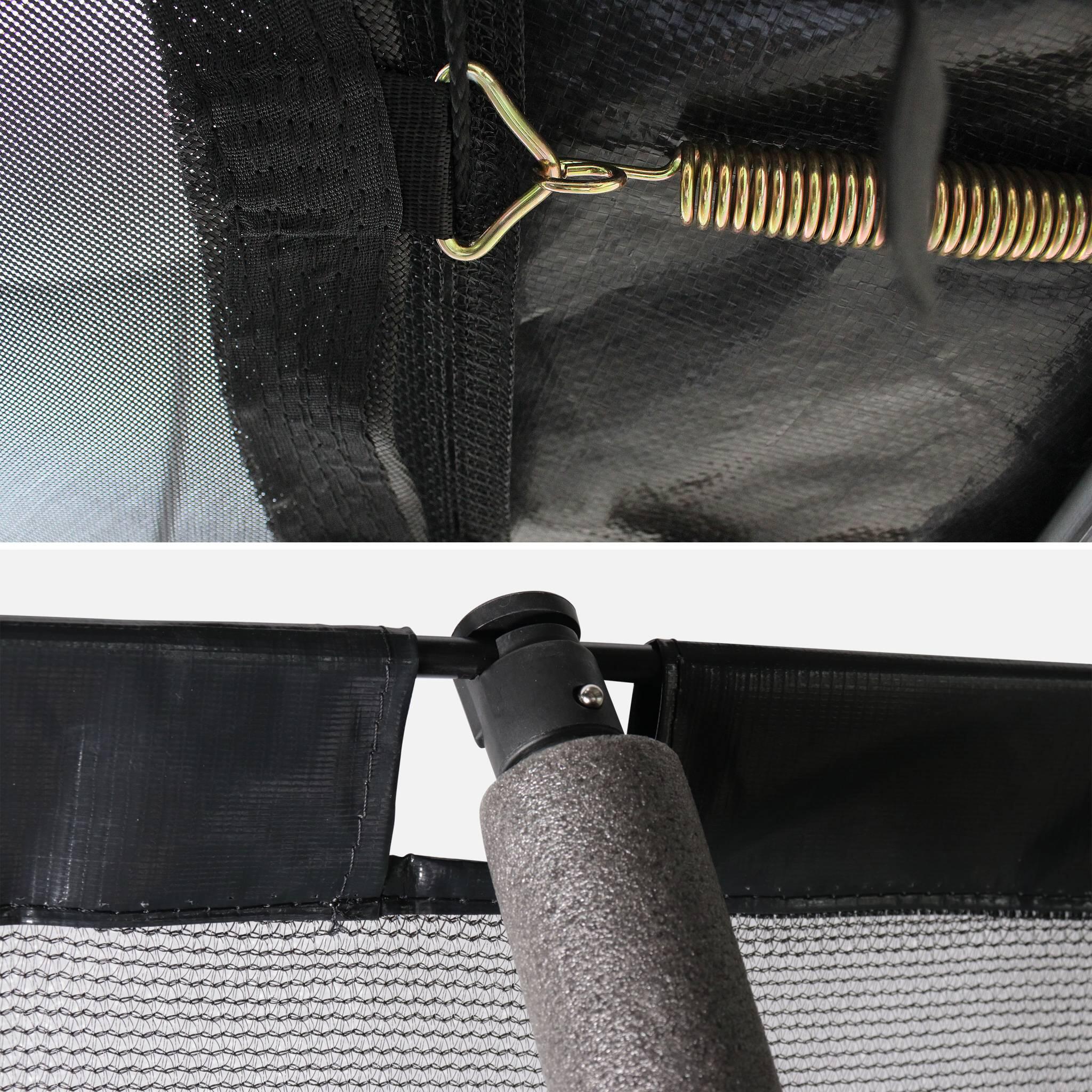 Trampoline rond 245cm gris avec filet de protection intérieur Pluton Inner 3/5