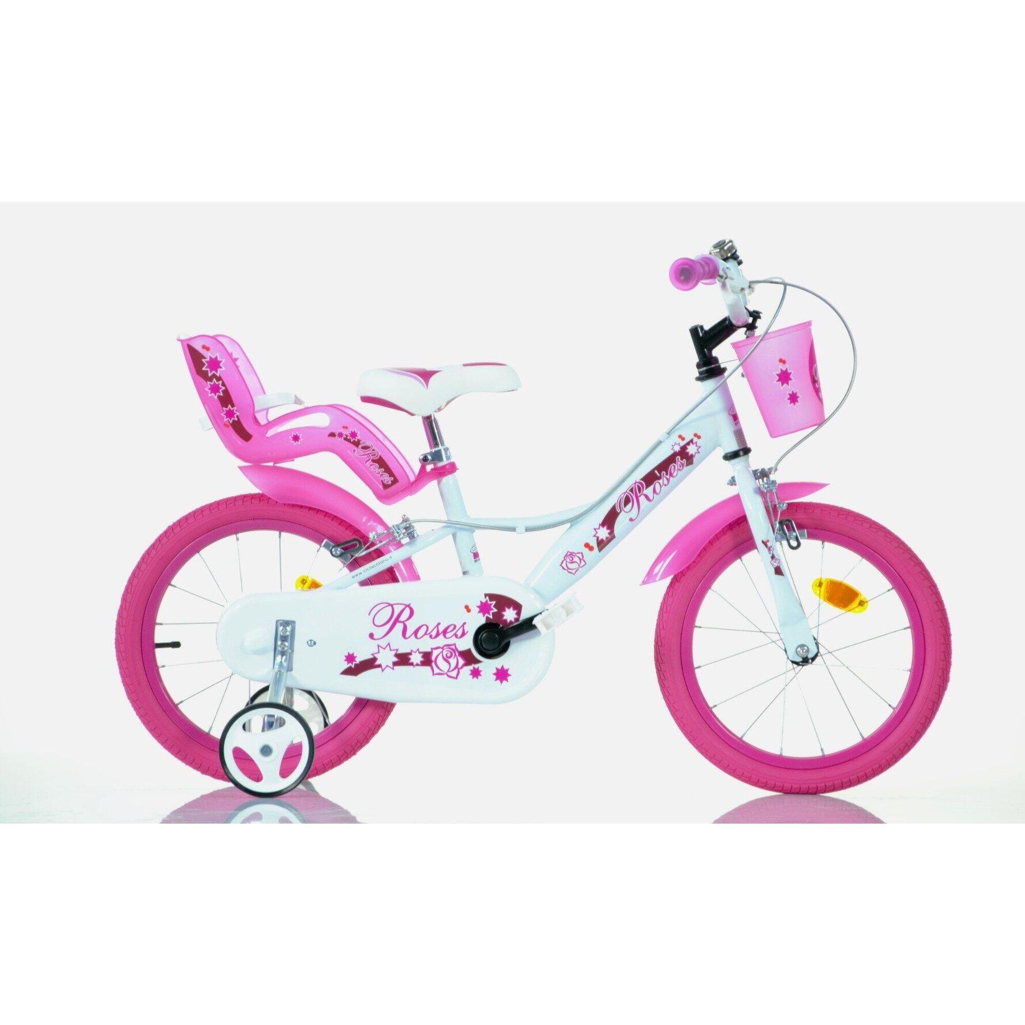 SCH ROSES 16”, bicicleta de criança, com acessórios