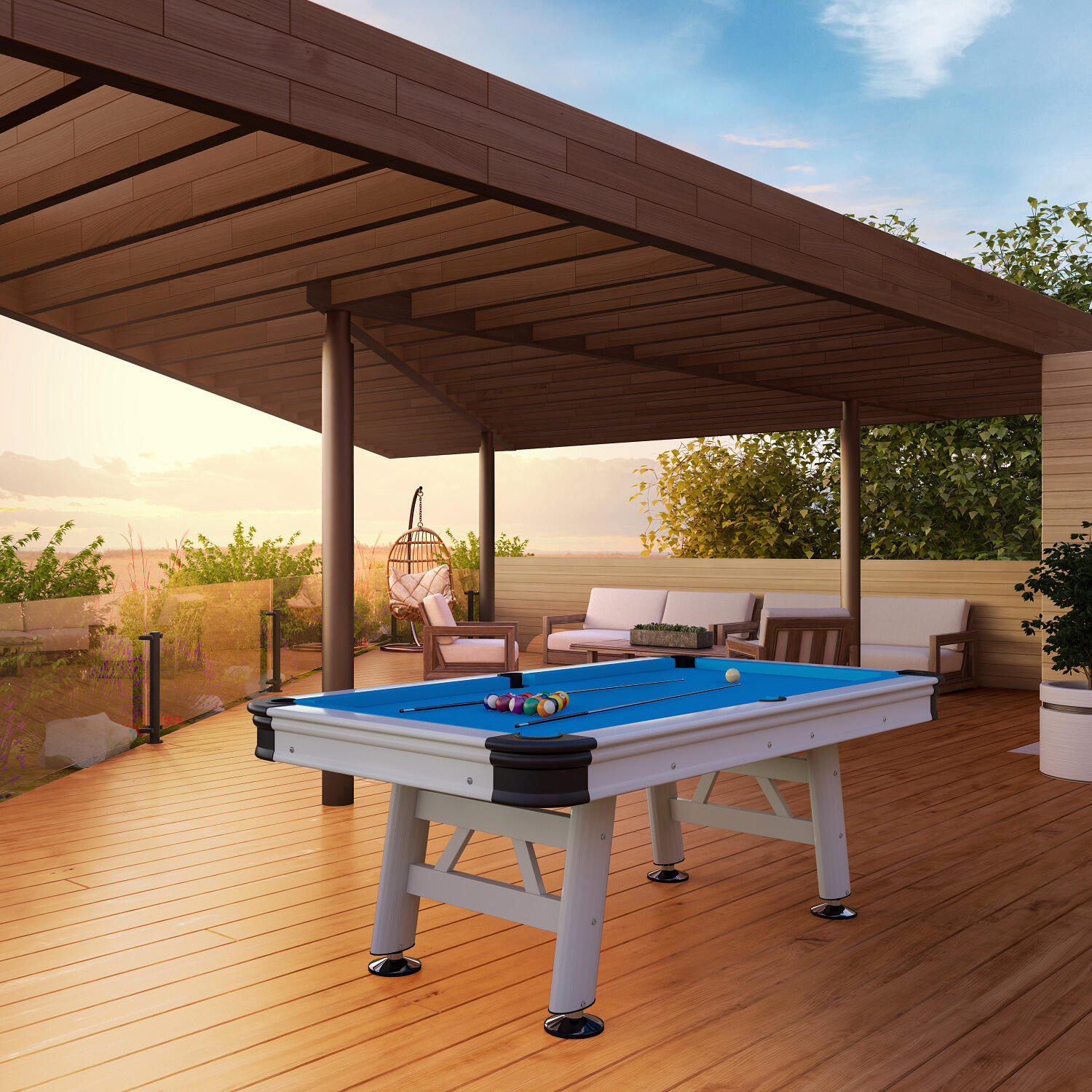 Pool Table Outdoor 8 ft Billard / Poolbillard Unisex 2/6