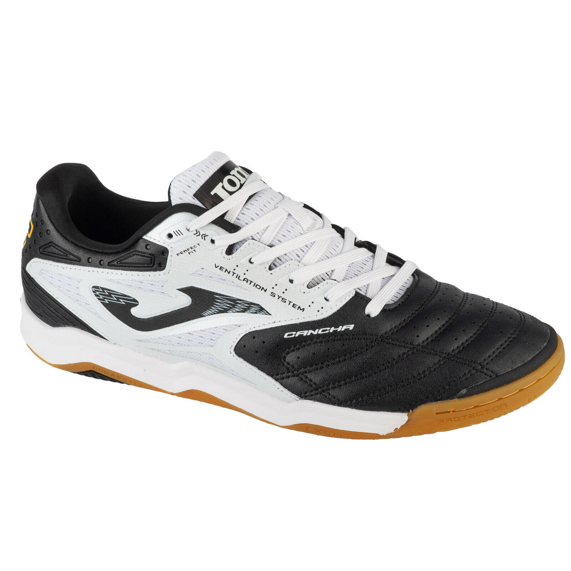 Chuteiras de futebol de salão para homem Joma Cancha 2501. Preto/branco.