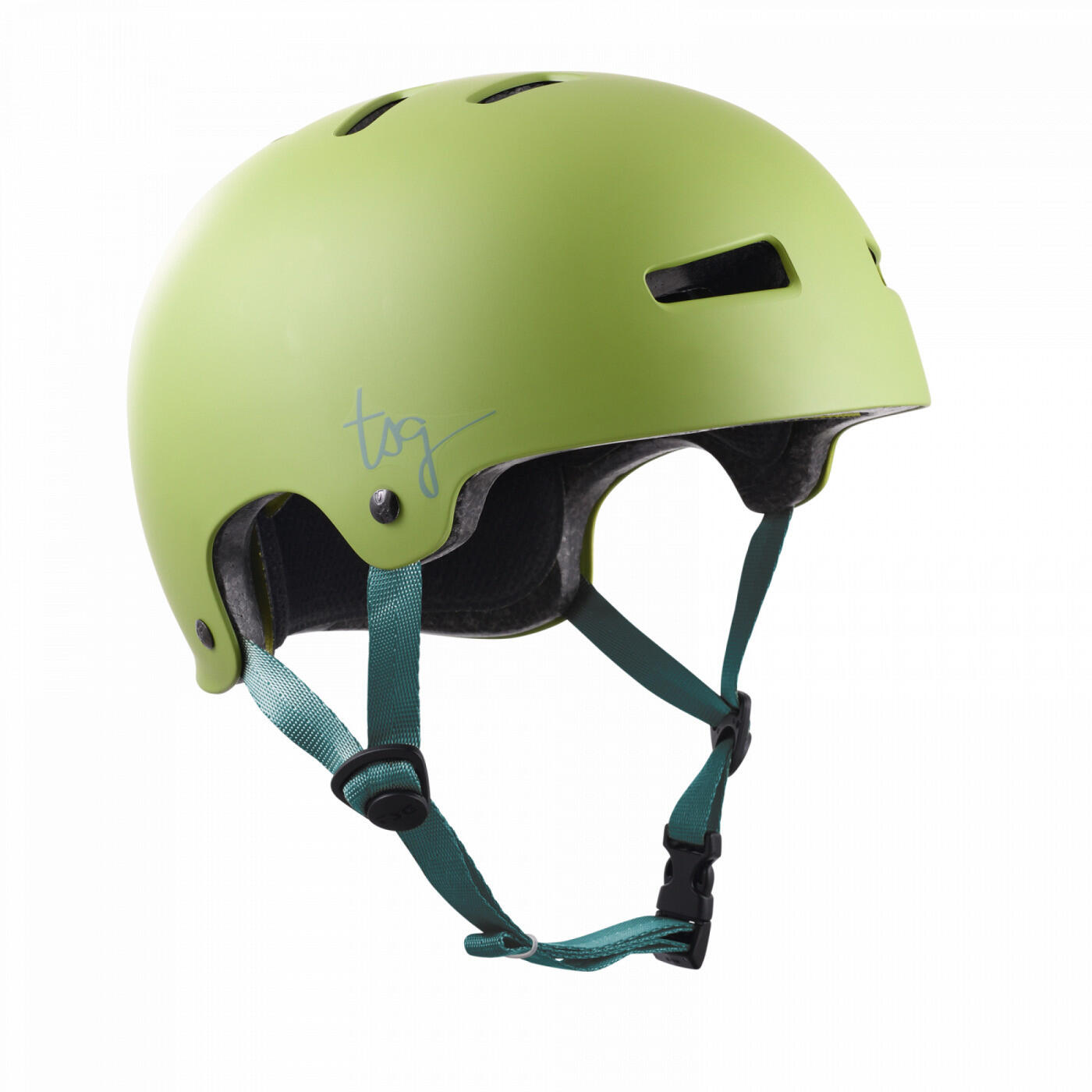 TSG Capacete Evolution | Cor sólida verde acetinado | Tamanho P/M | Tsg