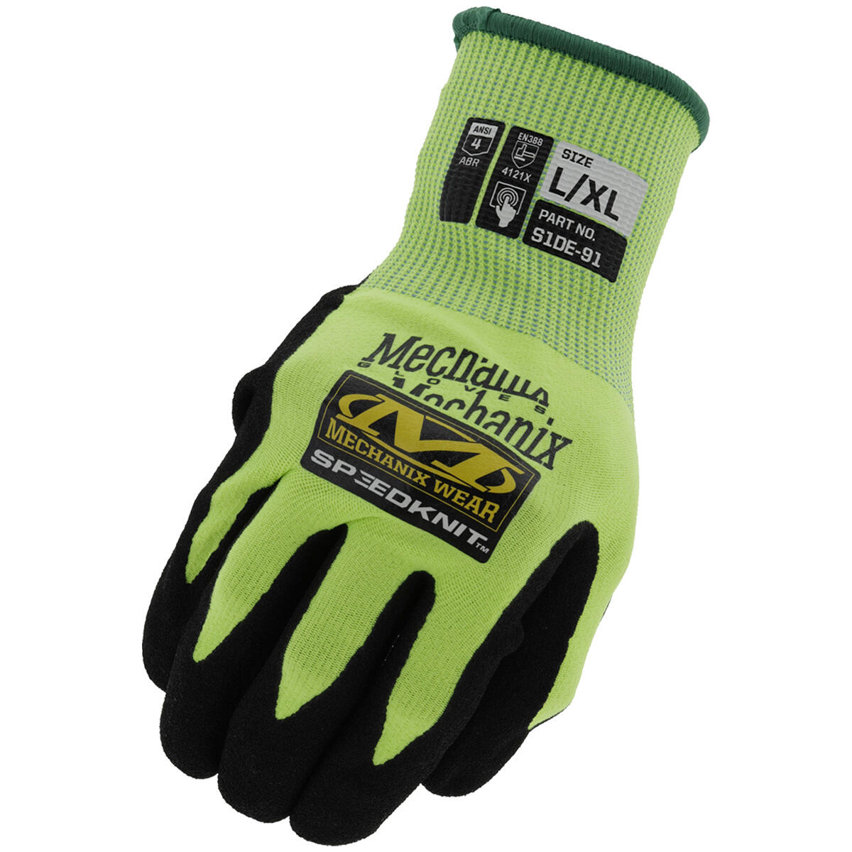 Mechanix Wear SpeedKnit Hi-Viz Utility Gloves Fluorescent Yellow 1/2