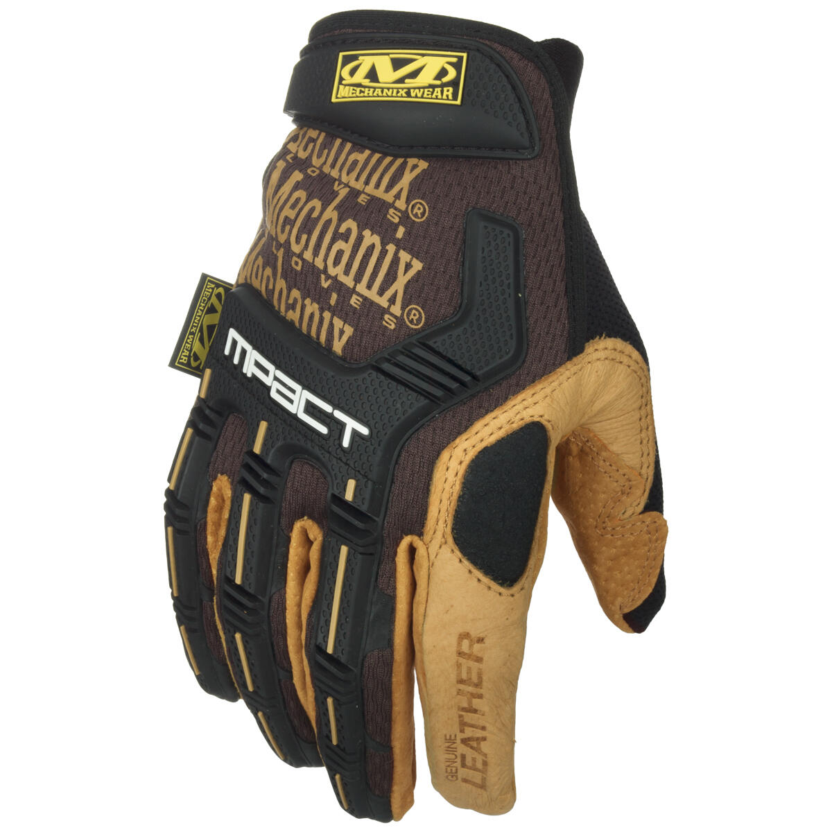 MECHANIX Mechanix Wear M-Pact Leather Gloves Brown