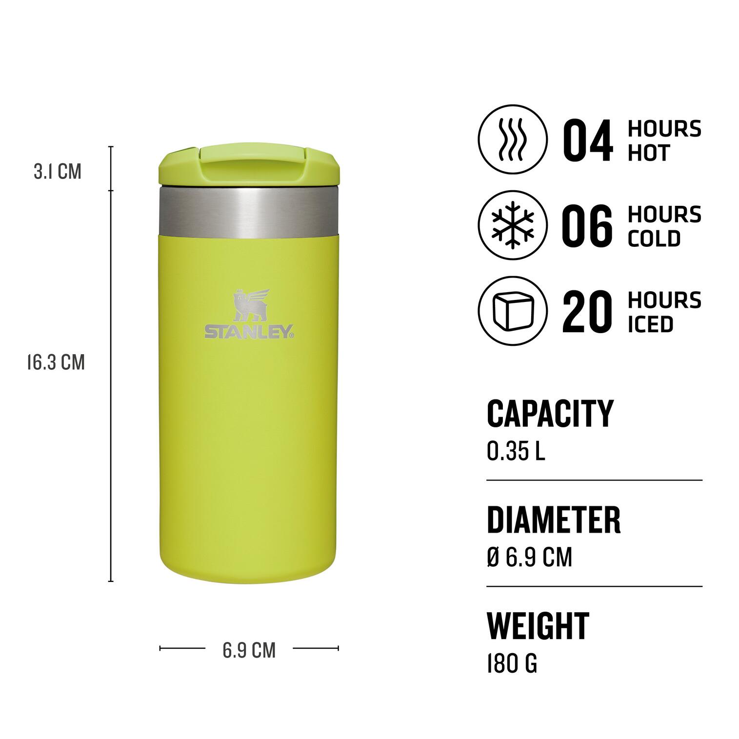 outdoorowy Stanley AeroLight™ Transit Mug .35L - żółty elektryczny 2/7