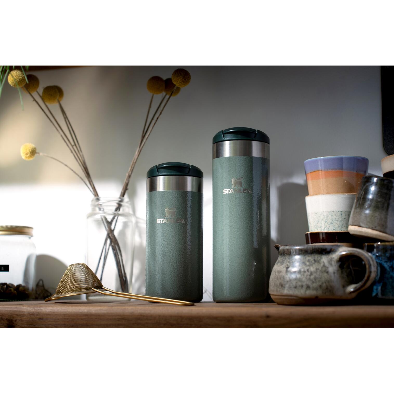 outdoorowy Stanley AeroLight™ Transit Mug .47L - Hammertone Green Sycamore 5/7