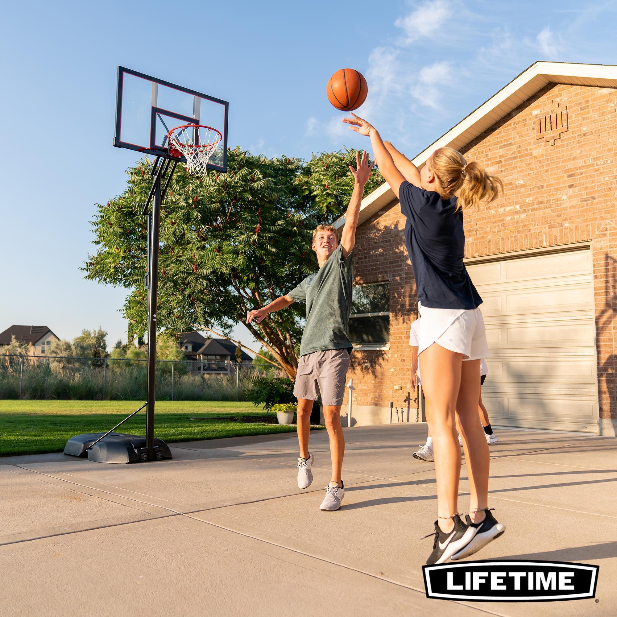 Outdoor Basketballkorb höhenverstellbar Standfuß LIFETIME 244–305 cm 5/7