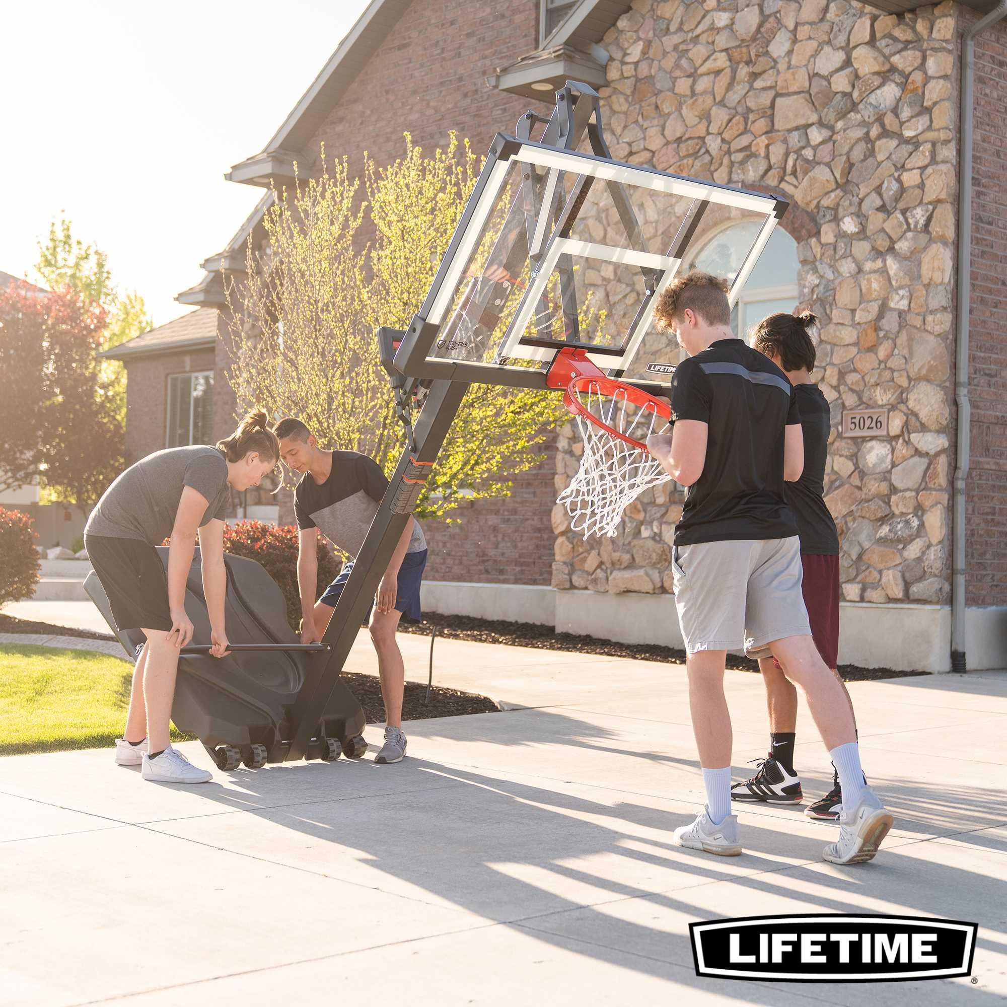 Basketball Basketballkorb höhenverstellbar Standfuß 229–305 cm LIFETIME 90734 3/6