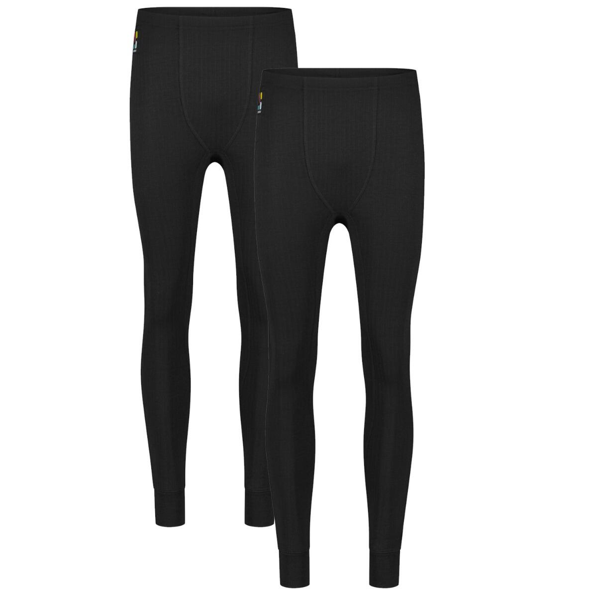 POEDERBAAS Skiunterwäsche Funktionshose Pro Herren 2er-pack schwarz