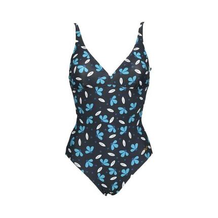 Maillot de bain 1 pièce Noir/Bleu Femme Arena Allover