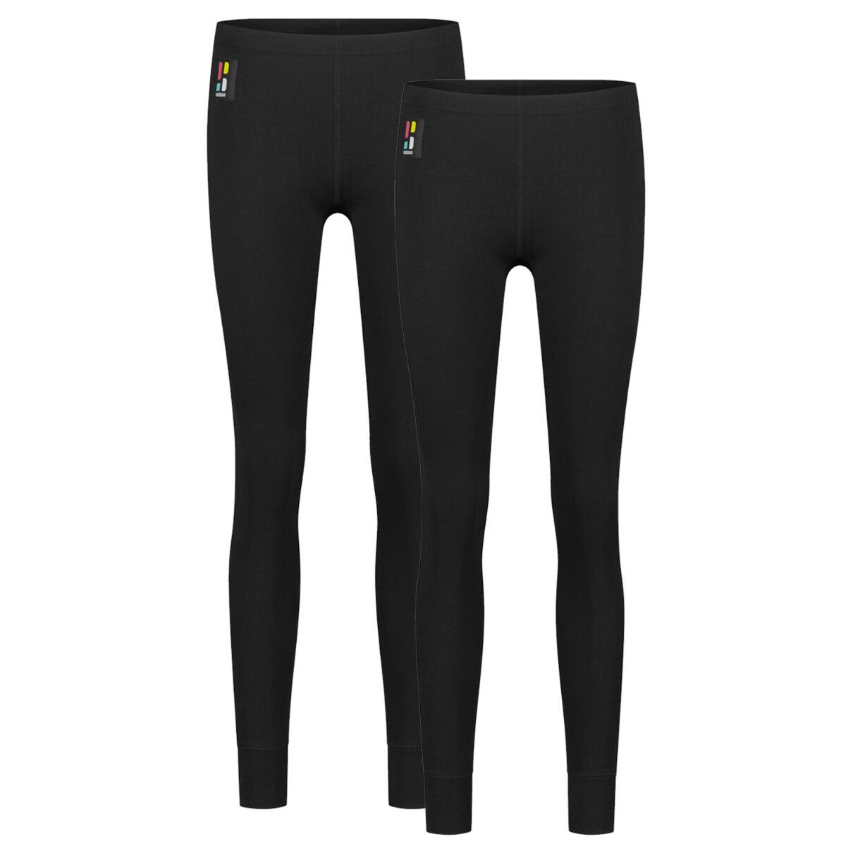 POEDERBAAS Skiunterwäsche Funktionshose Pro Damen 2er-pack schwarz