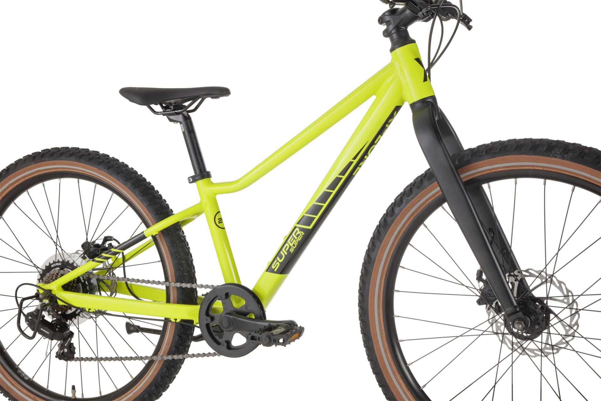 SuperSuper Xplore Mountain Bike per bambini 24 pollici - 7 marce - Giallo/Verde 5/5