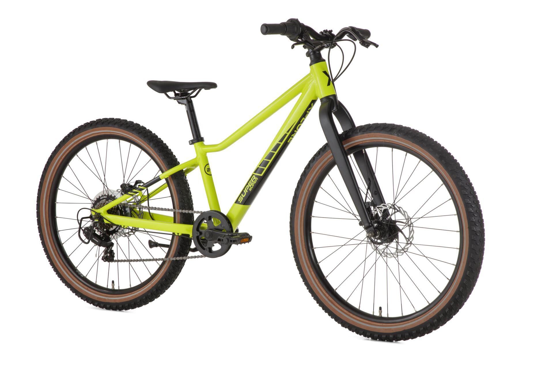 SuperSuper Xplore Mountain Bike per bambini 24 pollici - 7 marce - Giallo/Verde 2/5