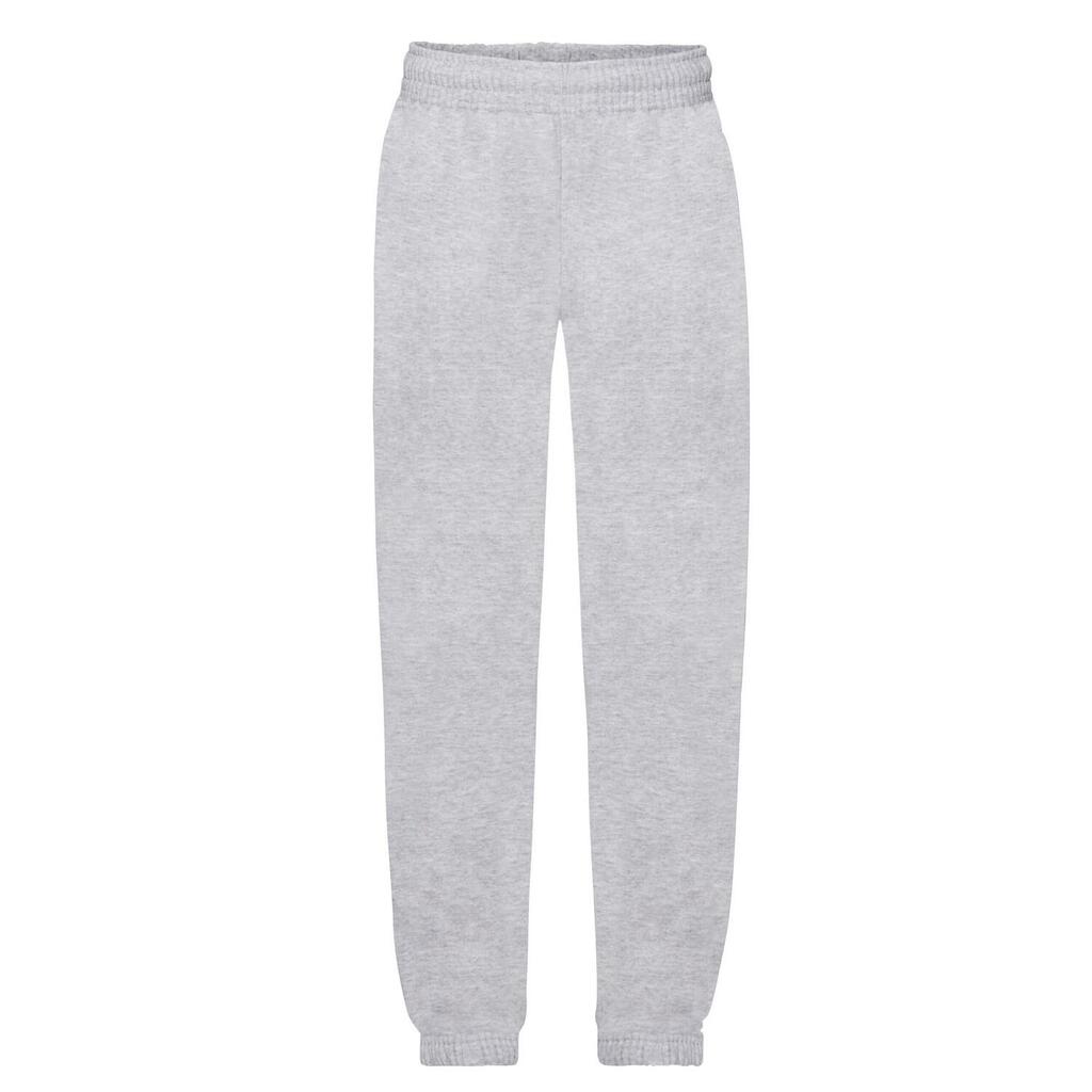 Childrens/Kids Classic Elasticated Hem Jogging Bottoms (Heather Grey)