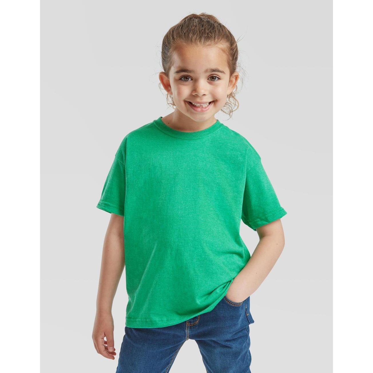 Fruit Of The Loom - Tshirt Valueweight Enfant (vert Citron) - T-shirt Manches Courtes - Jaune|vert -  4 À 6 Ans - Decathlon