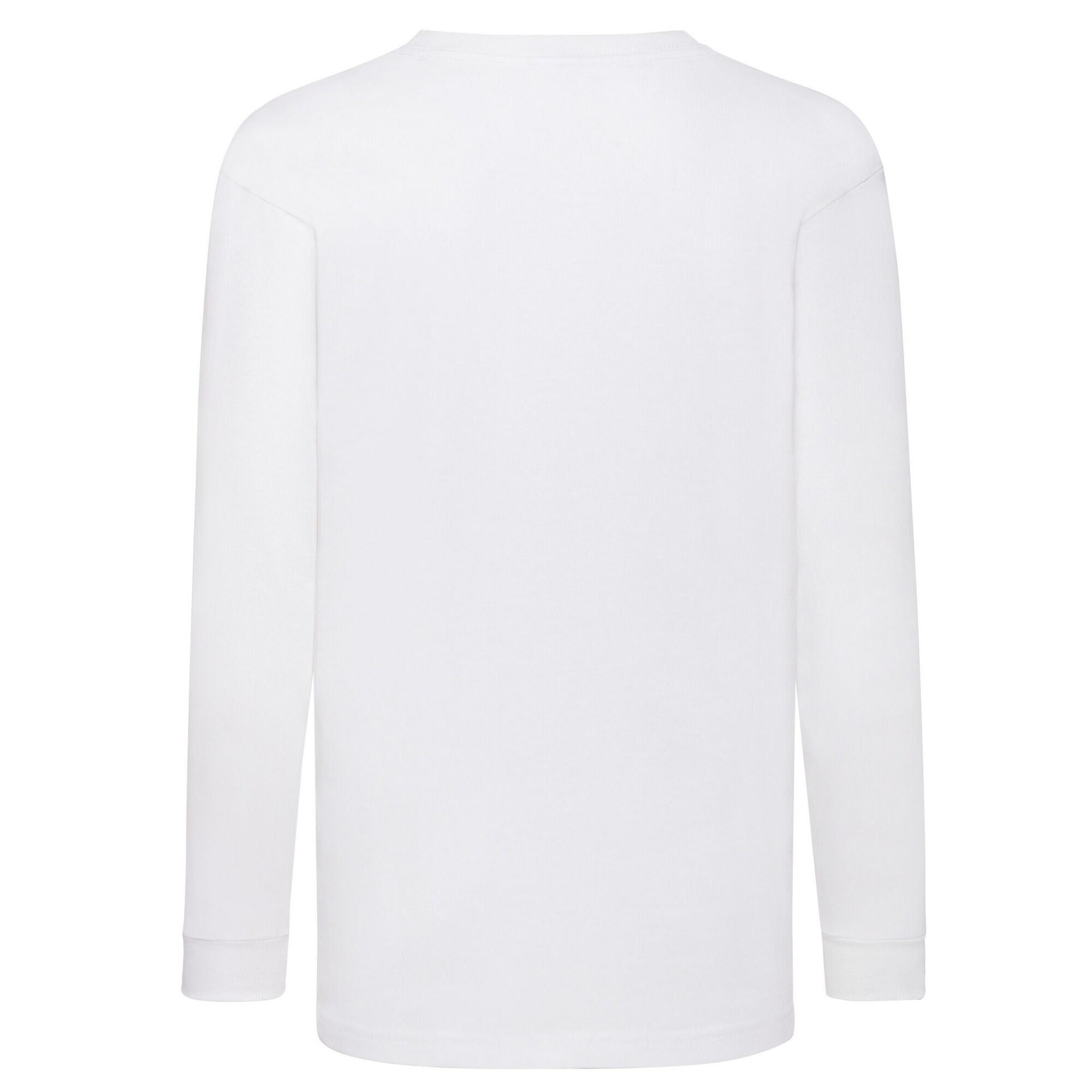 Childrens/Kids Value Cotton LongSleeved TShirt (White) 2/3