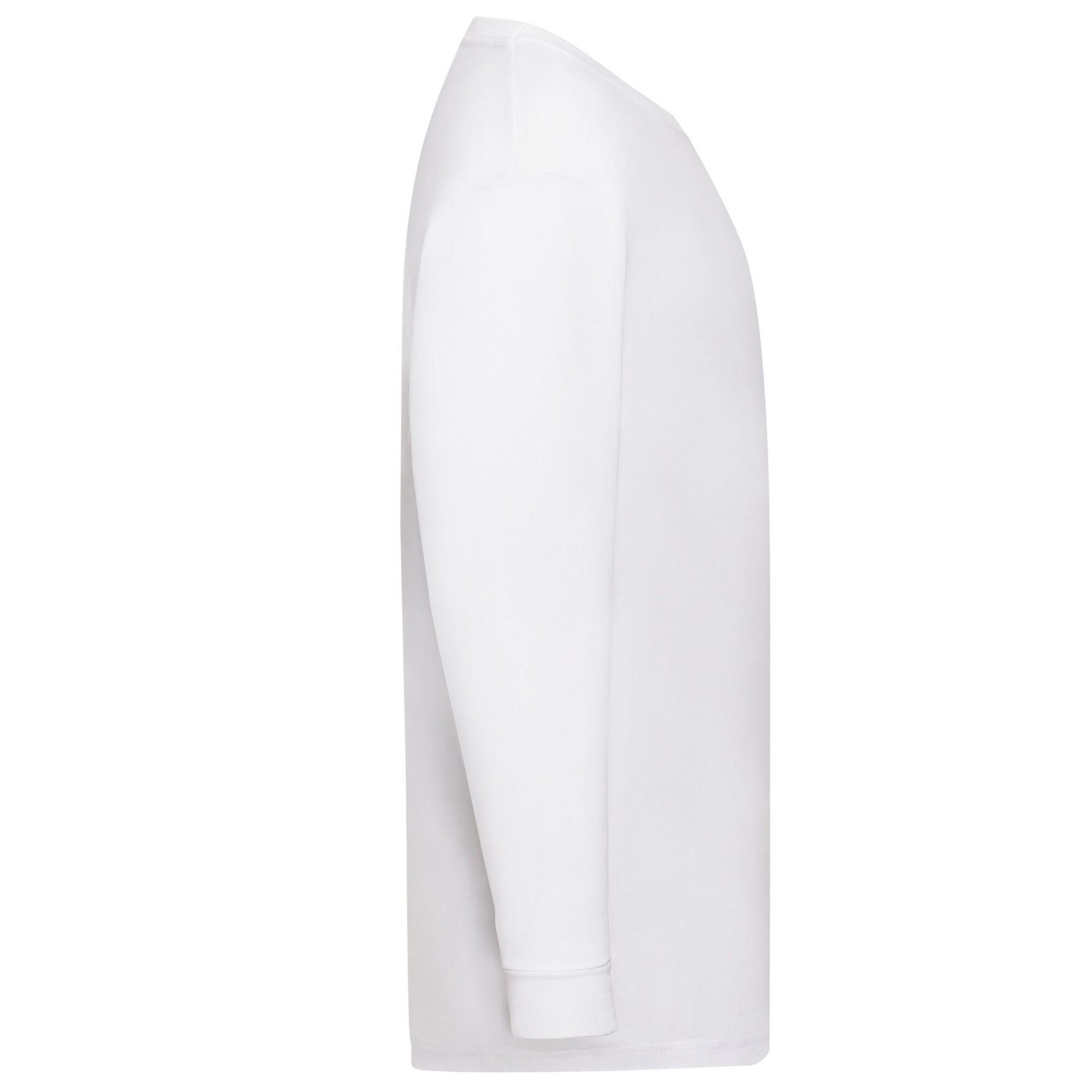 Childrens/Kids Value Cotton LongSleeved TShirt (White) 3/3