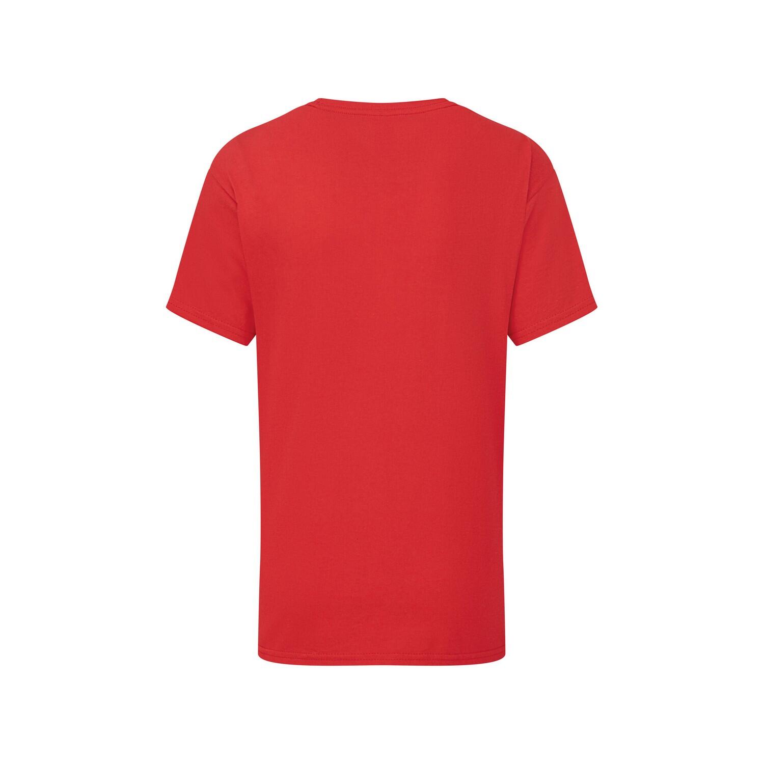 Camiseta Lisos para Niños/Niñas Rojo 2/3