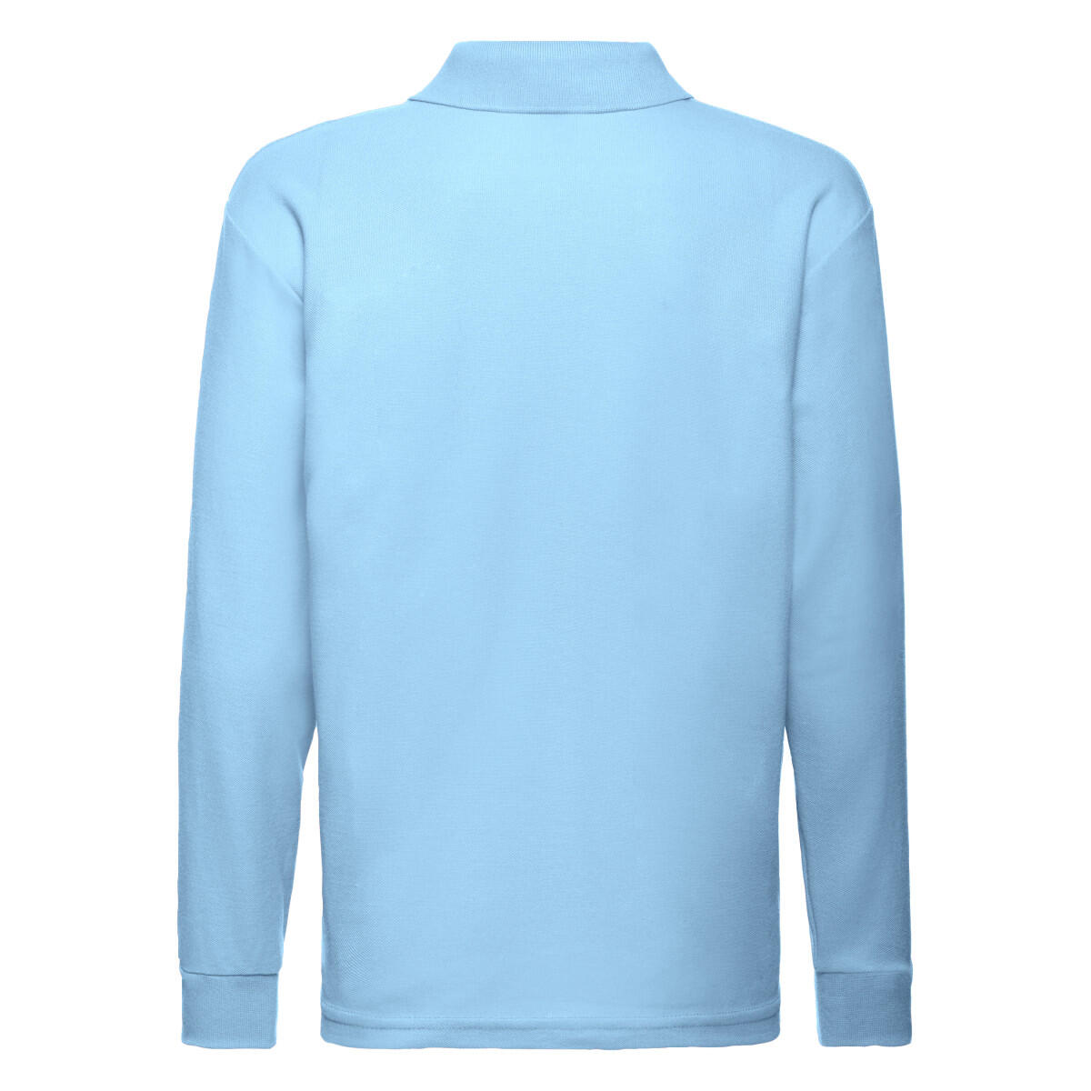 Polo Manches Longues Enfant (Bleu Ciel) 2/3