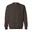Unisex Adult Sweatshirt met Zware Mouwenhals (Donkere chocolade)