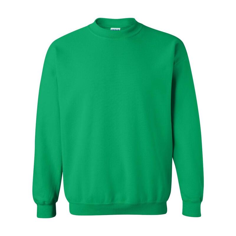 Camisola de gola redonda de mistura pesada unissexo para adultos Verde Irlandês