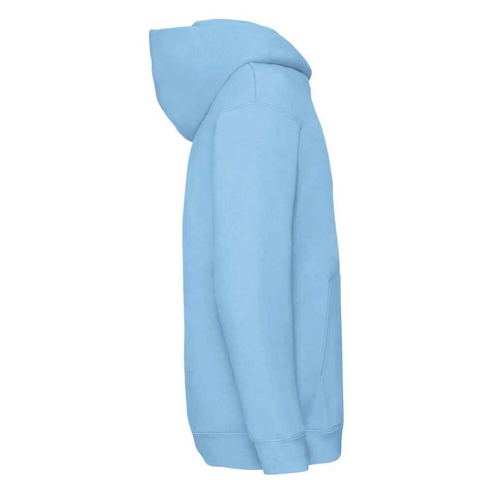 Felpa Con Cappuccio Bambini Fruit Of The Loom Premium Azzurro 3/3