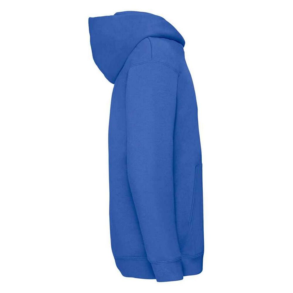 Felpa Con Cappuccio Bambini Fruit Of The Loom Premium Blu Reale 3/3