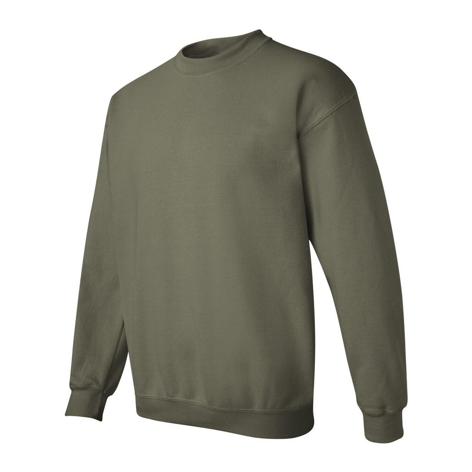 Felpa Girocollo Adulto Unisex Gildan Verde Militare 3/3